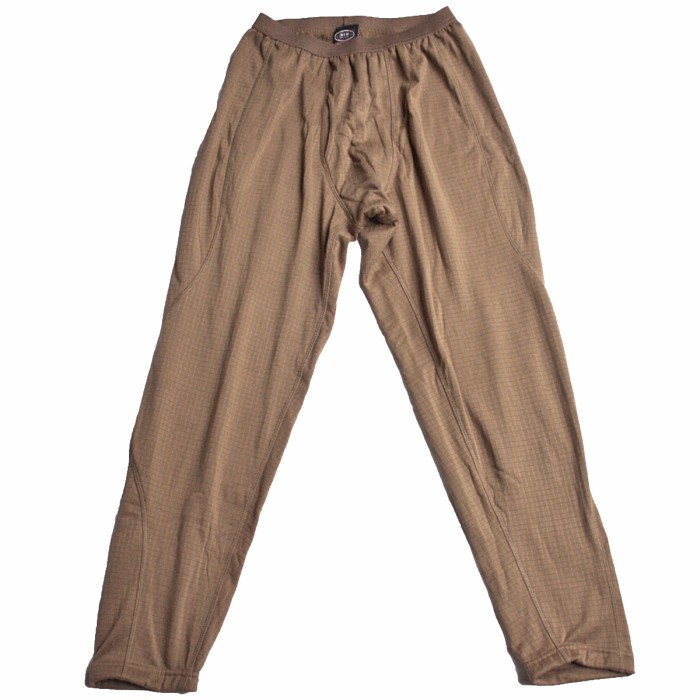 MFH US underpants, long, Level II, GEN III, coyote tan, waffle structure